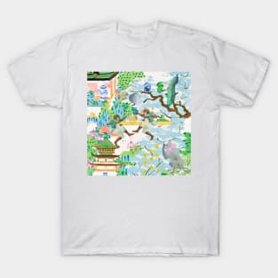 Dancing monkeys chinoiserie T-Shirt